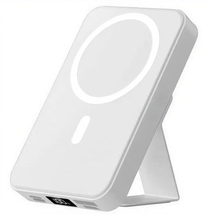 10000Mah Magnetic Power Bank – Portable Charger with Foldable Stand, LED Digital Display, Charge Iphone & Android Devices Simultaneously Tiktokshopspringglowup