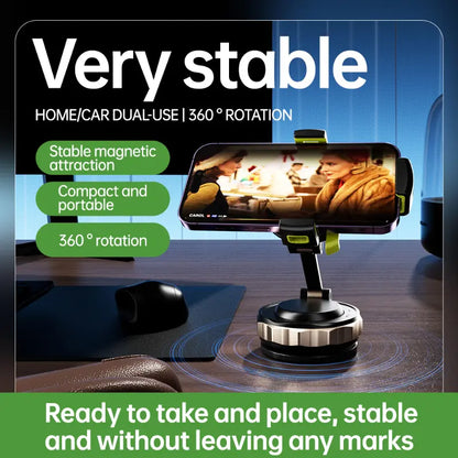 Magnetic Phone Mount Car Phone Mount Adjustable Multi-Functional Super-Strong 360° Rotating Touch-Sensitive Essential Travel Accessory for Motorists Mag Safe