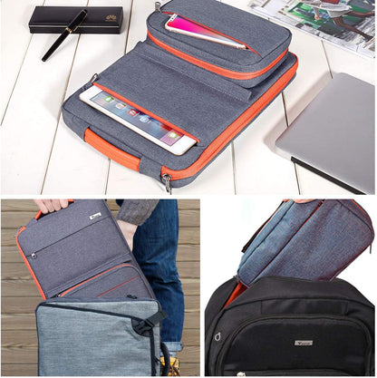 Laptop Sleeve Case 15.6 Inch Compatible with Macbook Air 15 M2/M3/M4, Macbook Pro 15/16, 15-16" Hp Lenovo Dell Acer Asus, 2 in 1 Waterproof Computer Bag with Detachable Accessory Pouch, Grey