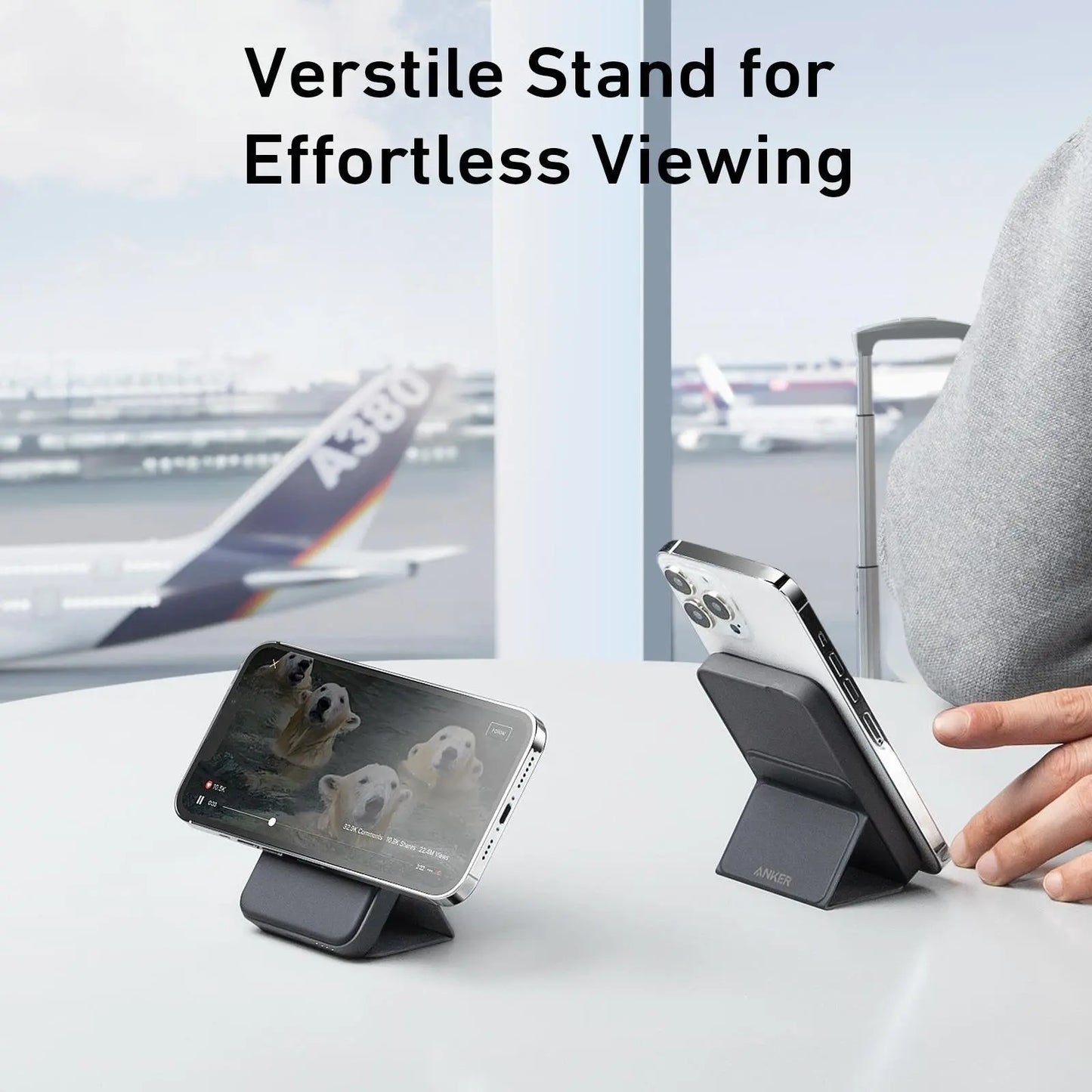 #Summervibes Anker Magnetic Power Bank, Built-In Foldable Stand, USB-C Port on the Side, 5,000Mah Capacity, Perfectly Compatible with Iphone 17/16/15/14/13 Series