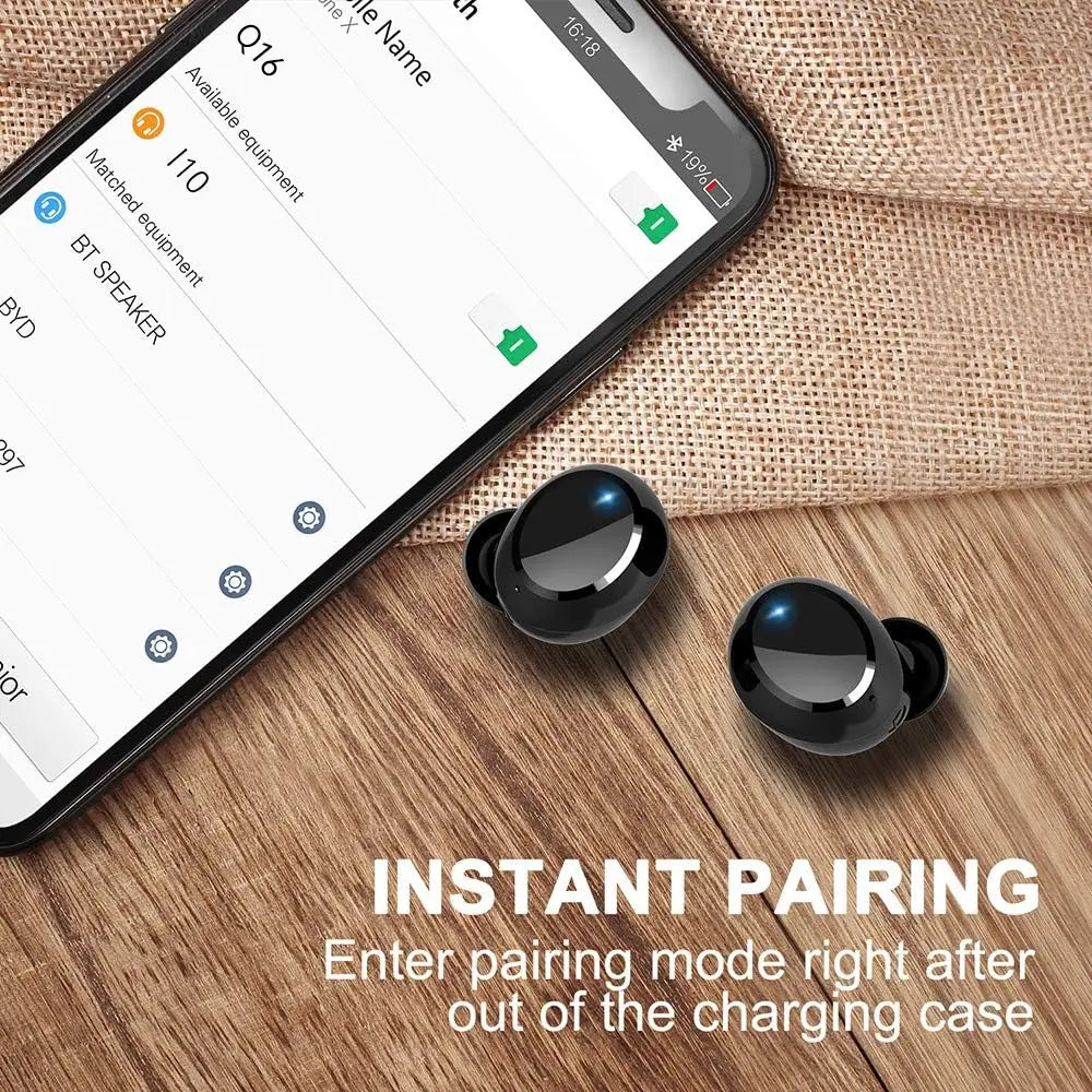 Q16 True Wireless Earbuds with Charging Case Bluetooth 5.0 Earphones for Music and Calls