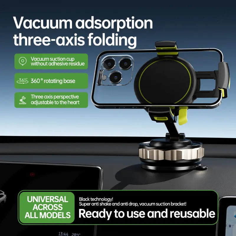 Magnetic Phone Mount Car Phone Mount Adjustable Multi-Functional Super-Strong 360° Rotating Touch-Sensitive Essential Travel Accessory for Motorists Mag Safe