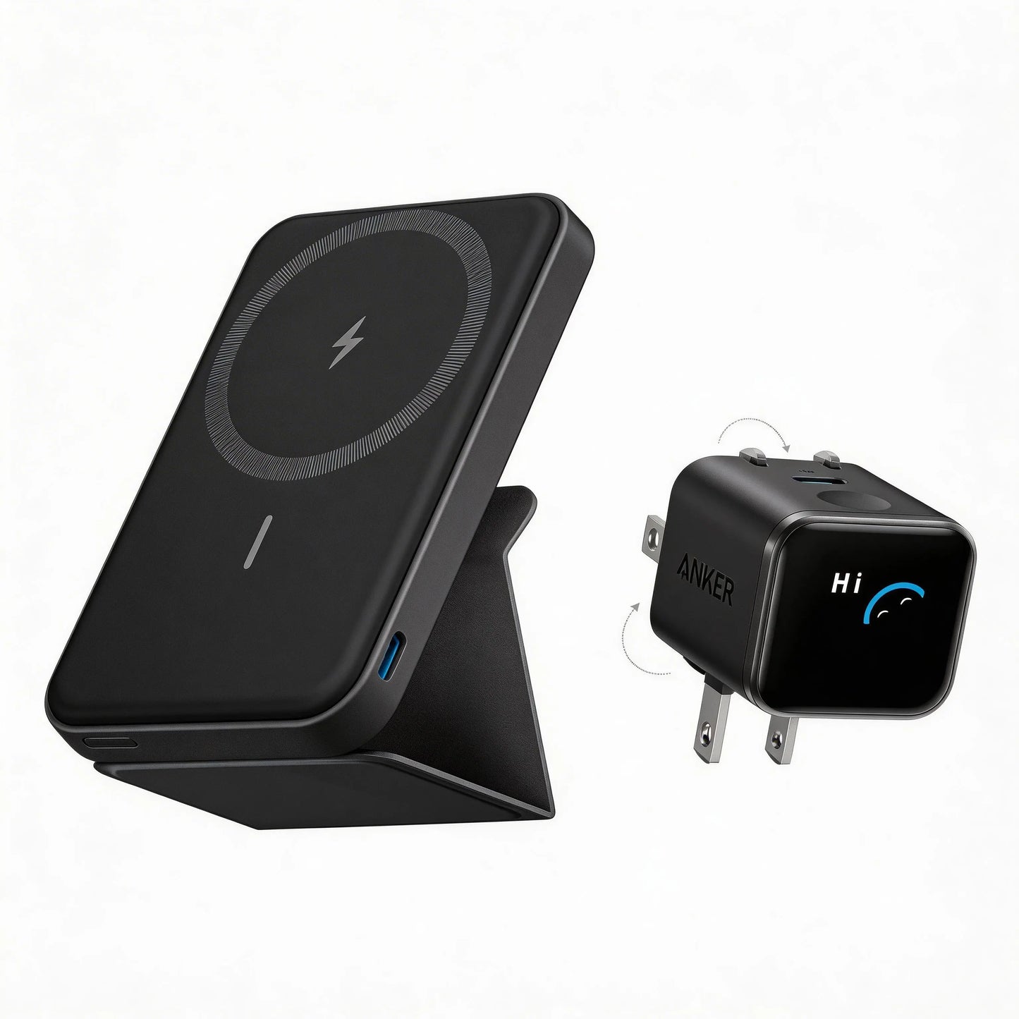 #Summervibes Anker Magnetic Power Bank, Built-In Foldable Stand, USB-C Port on the Side, 5,000Mah Capacity, Perfectly Compatible with Iphone 17/16/15/14/13 Series