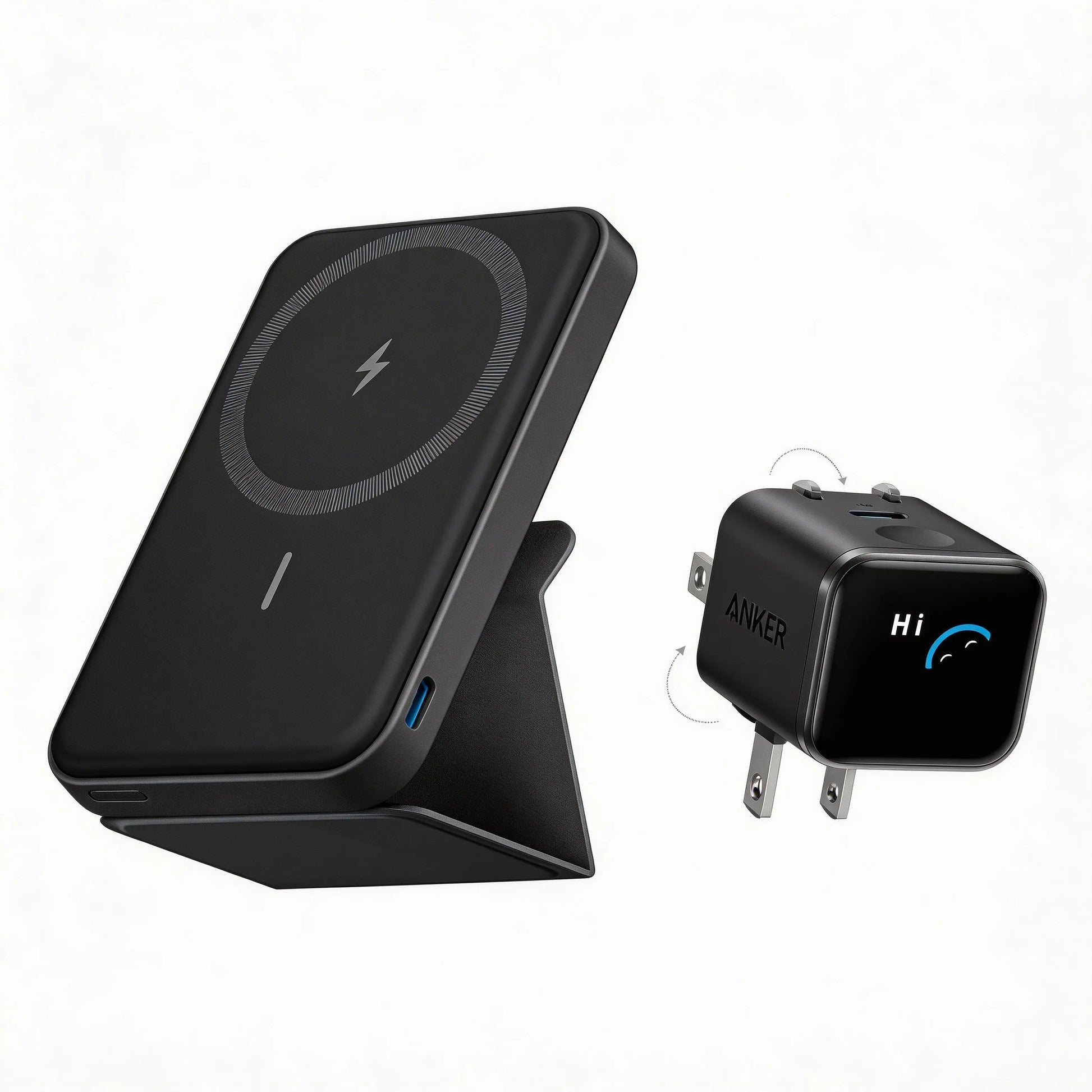 #Summervibes Anker Magnetic Power Bank, Built-In Foldable Stand, USB-C Port on the Side, 5,000Mah Capacity, Perfectly Compatible with Iphone 17/16/15/14/13 Series