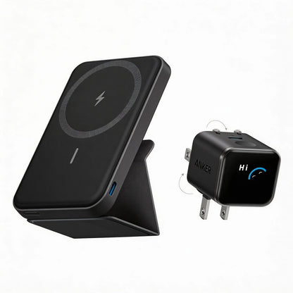 #Summervibes Anker Magnetic Power Bank, Built-In Foldable Stand, USB-C Port on the Side, 5,000Mah Capacity, Perfectly Compatible with Iphone 17/16/15/14/13 Series