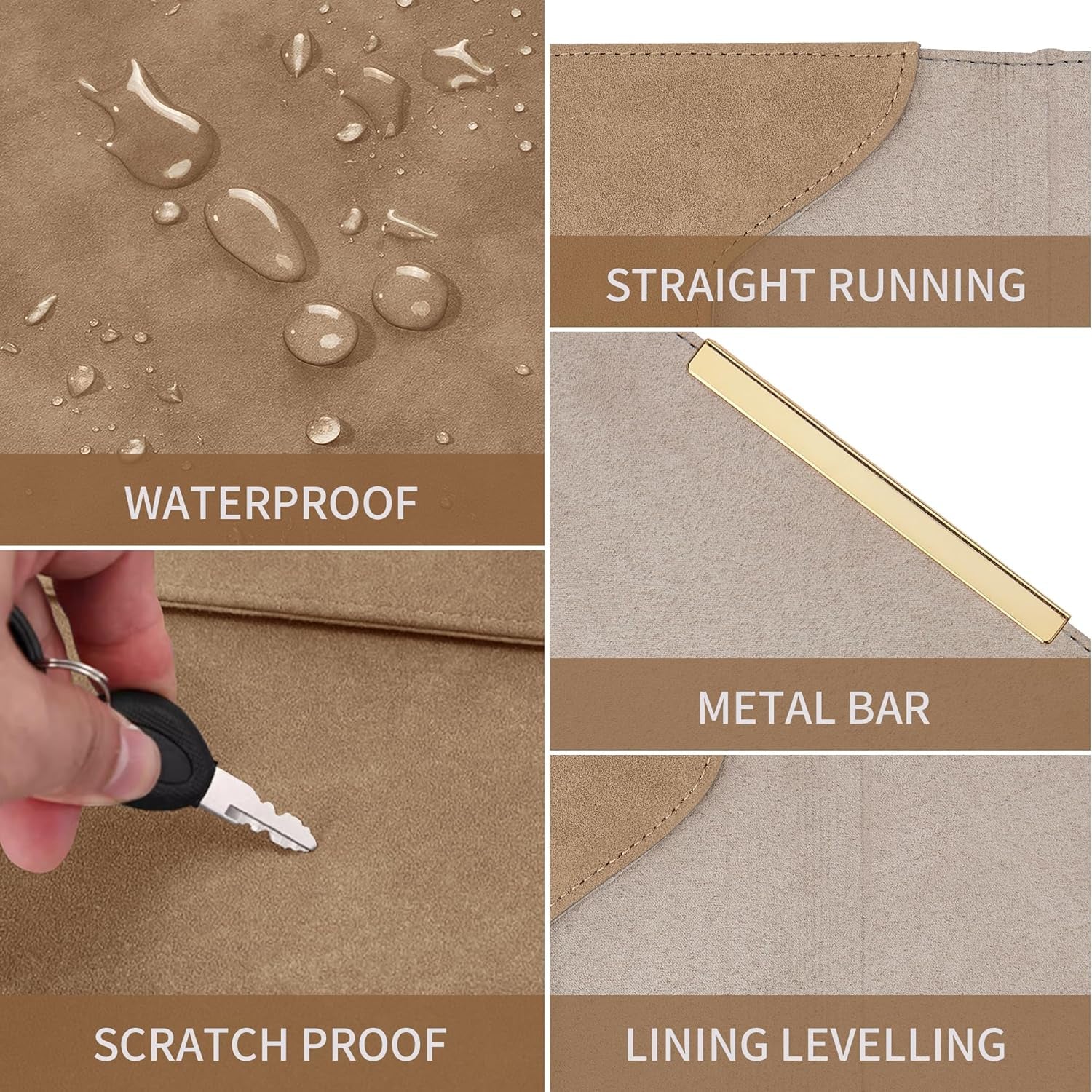 13.3-14 Inch Laptop Sleeve Case Faux Suede Leather for 13.3 13.5 13.6 14 Inches Macbook Air Pro Retina 13"-14" Surface Pro with Pouch