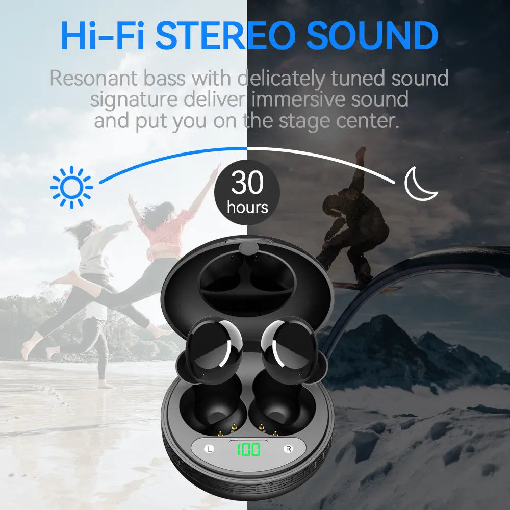 Q16 True Wireless Earbuds with Charging Case Bluetooth 5.0 Earphones for Music and Calls