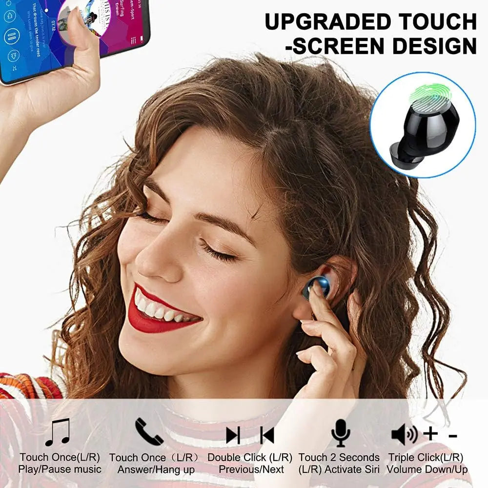Q16 True Wireless Earbuds with Charging Case Bluetooth 5.0 Earphones for Music and Calls