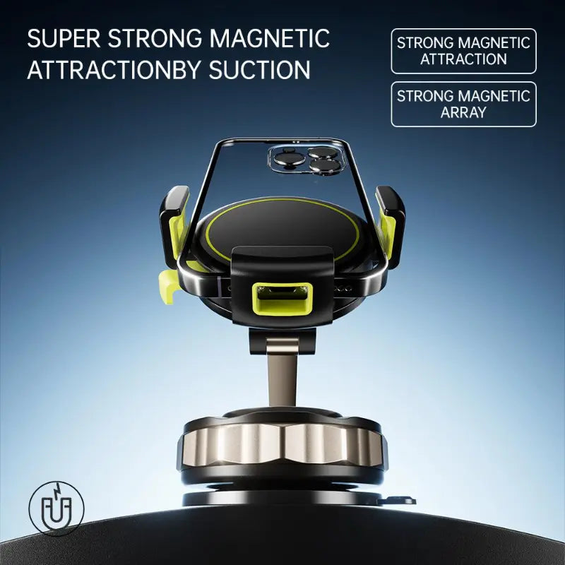 Magnetic Phone Mount Car Phone Mount Adjustable Multi-Functional Super-Strong 360° Rotating Touch-Sensitive Essential Travel Accessory for Motorists Mag Safe