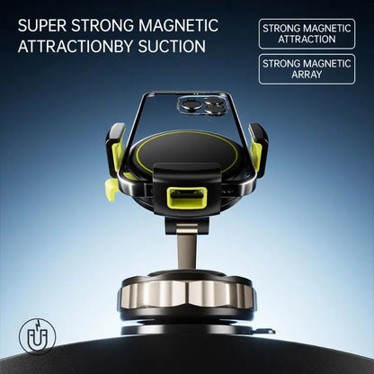 Magnetic Phone Mount Car Phone Mount Adjustable Multi-Functional Super-Strong 360° Rotating Touch-Sensitive Essential Travel Accessory for Motorists Mag Safe