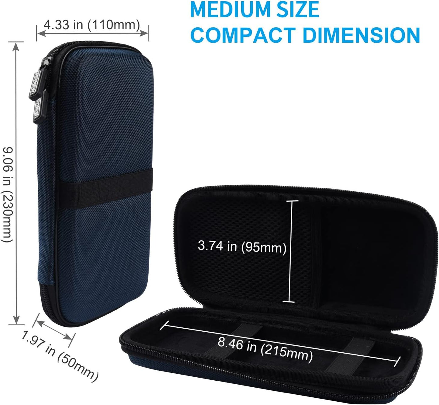 Hard Drive Carrying Case  Power Bank Case Compatible with Anker Power Core 26800Mah/Powercore 26800Mah, Ravpower, Miady 10000Mah, Seagate 1TB/2TB, Sandisk 500GB/1TB/2TB, Lanluk Portable Charger