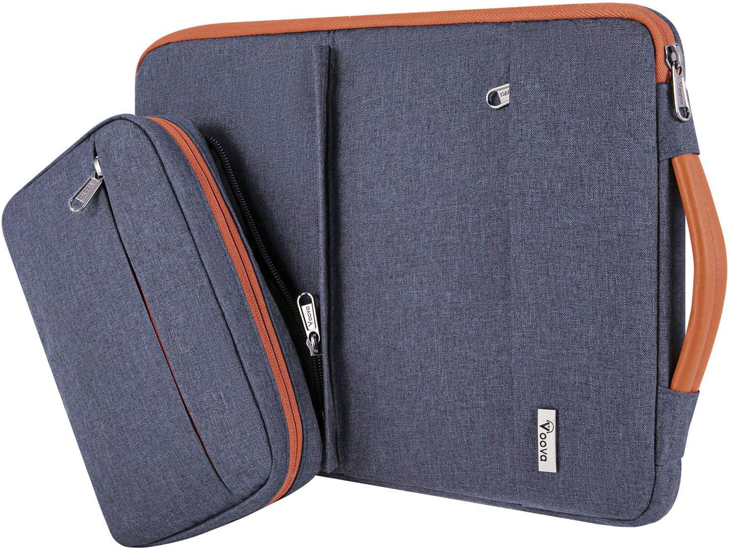 Laptop Sleeve Case 15.6 Inch Compatible with Macbook Air 15 M2/M3/M4, Macbook Pro 15/16, 15-16" Hp Lenovo Dell Acer Asus, 2 in 1 Waterproof Computer Bag with Detachable Accessory Pouch, Grey