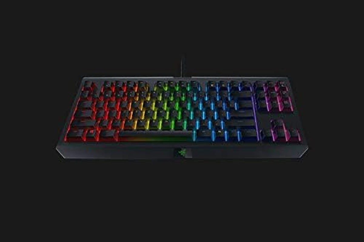 Razer Blackwidow TE Chroma V2 TKL Tenkeyless Mechanical Gaming Keyboard: Orange Key Switches, Tactile & Silent, Chroma RGB Lighting, Magnetic Wrist Rest, Programmable Macros, Classic Black