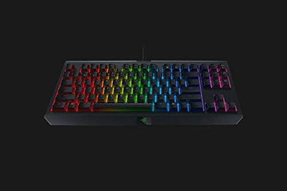 Razer Blackwidow TE Chroma V2 TKL Tenkeyless Mechanical Gaming Keyboard: Orange Key Switches, Tactile & Silent, Chroma RGB Lighting, Magnetic Wrist Rest, Programmable Macros, Classic Black